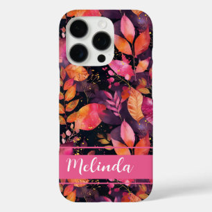Elegant Pumpkin and flowers fall pattern iPhone 16 Pro Case