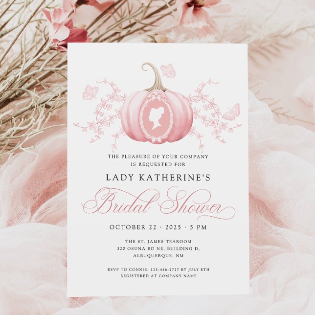 Elegant Pumpkin Bridal Shower Invitation (Creator Uploaded)