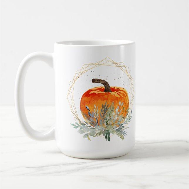 Elegant Pumpkin Coffee Mug (Left)