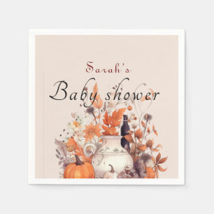 Elegant pumpkin fall Baby shower  Napkin