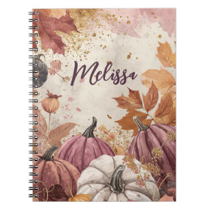 Elegant Pumpkin fall pattern Notebook