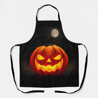 Elegant Pumpkin Halloween Apron