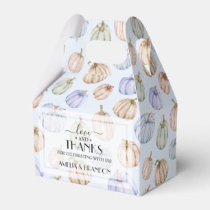 Elegant Pumpkins Blue Boy Baby Shower Favour Box