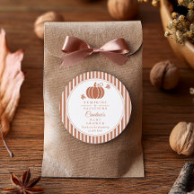 Elegant Pumpkins & Pacifiers Baby Shower Favour