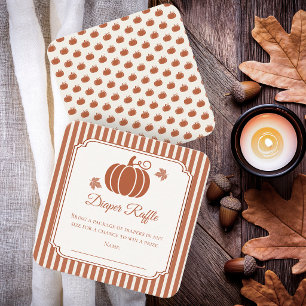 Elegant Pumpkins & Pacifiers Diaper Raffle Enclosure Card