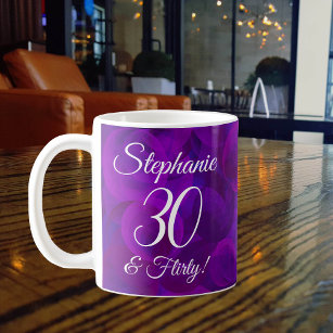Elegant Purple 30 and Flirty Birthday Coffee Mug