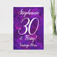 Elegant Purple 30 and Flirty Personalised Birthday