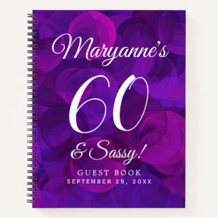 Elegant Purple 60 & Sassy Birthday Party Notebook