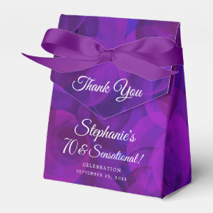 Elegant Purple 70 and Sensational Birthday Party Favour Box