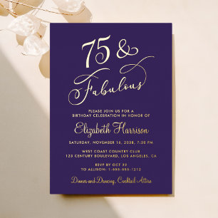 Elegant Purple 75th Birthday Party