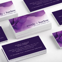 Elegant Purple Abstract Alcohol Ink Art