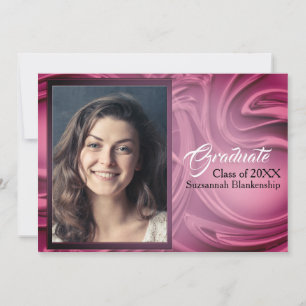Elegant Purple Abstract Graduation Photo Party Invitation