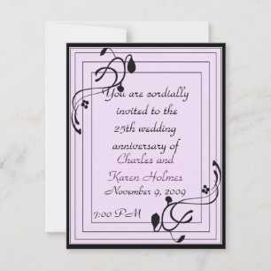 Elegant Purple and Black Invitation