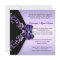 Elegant Purple and Black Invite with Diamond Bow