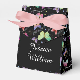 Elegant Purple and Blue Bright Butterflies  Favour Box