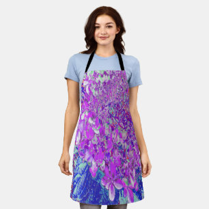 Elegant Purple and Blue Limelight Hydrangea Apron