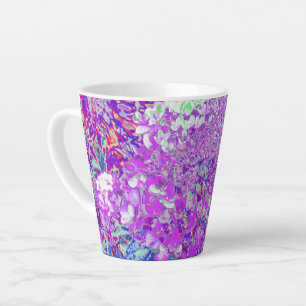 Elegant Purple and Blue Limelight Hydrangea Latte Mug