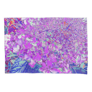 Elegant Purple and Blue Limelight Hydrangea Pillowcase