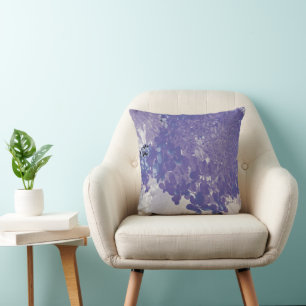 Elegant Purple and Grey Limelight Hydrangea Cushion