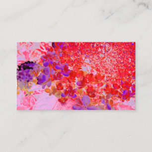 Elegant Purple and Orange Limelight Hydrangea Business Card