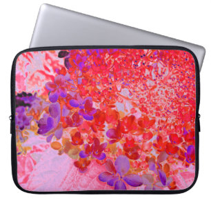 Elegant Purple and Orange Limelight Hydrangea Laptop Sleeve