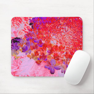 Elegant Purple and Orange Limelight Hydrangea Mouse Pad