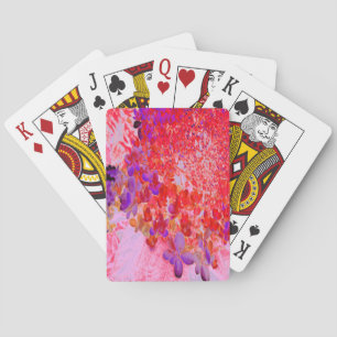 Elegant Purple and Orange Limelight Hydrangea Playing Cards