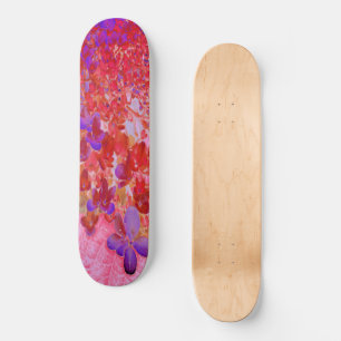 Elegant Purple and Orange Limelight Hydrangea Skateboard