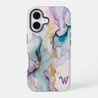 Elegant Purple and Teal iPhone 16 Case