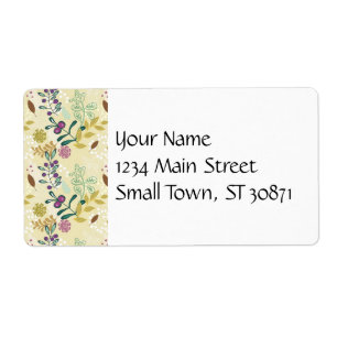 Elegant Purple and Turquoise Floral Leaf Design