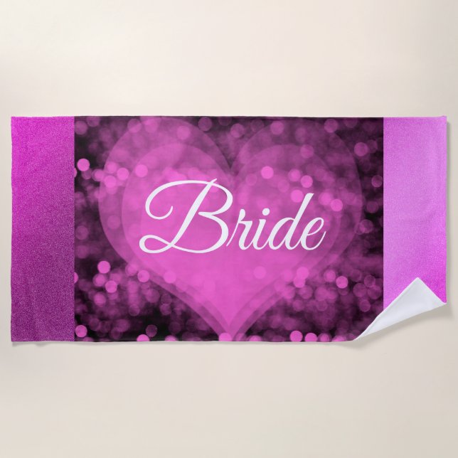 Elegant Purple Beach Towel (Front)