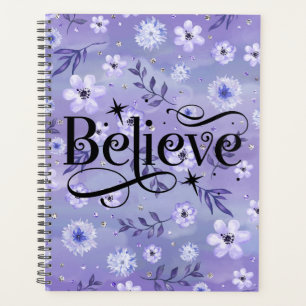 Elegant Purple Believe Planner
