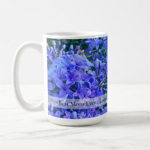 Elegant purple blue lilacs personalise  coffee mug