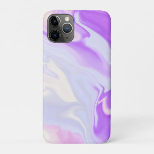 Elegant Purple Blue White Abstract Watercolor iPhone 11 Pro Case