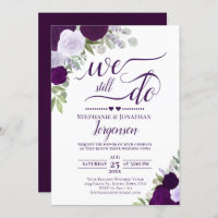 Elegant Purple Boho Roses We Still Do Vow Renewal