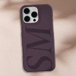 Elegant Purple Bold Initial Monogram iPhone 16 Pro Max Case<br><div class="desc">Purple Elegant Bold Initial Monogram Phone Case. Create your own personalised iPhone Case with custom initial name.</div>