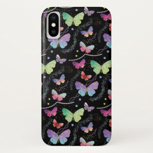  Elegant Purple Bright Butterflies iPhone X Case