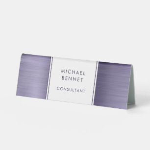Elegant Purple Brushed Metallic Business