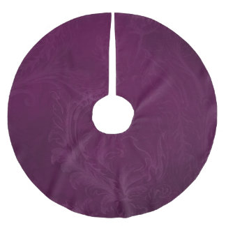 Elegant Purple Brushed Polyester Tree Skirt