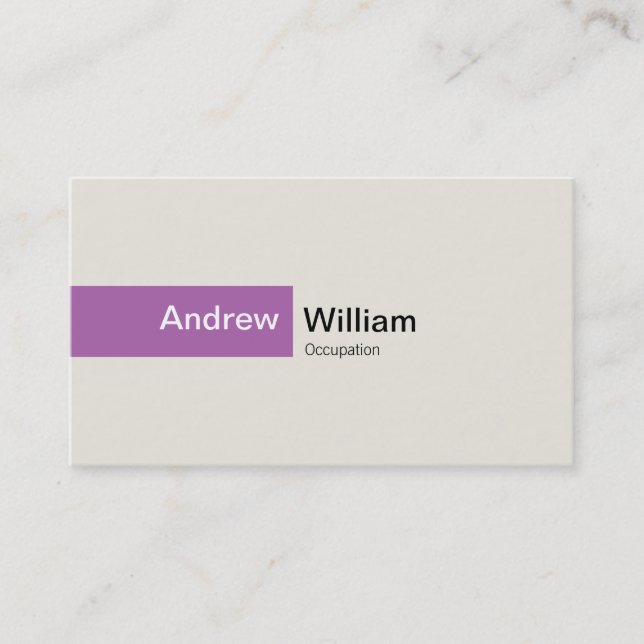 Elegant Purple Business Card (Front)