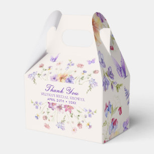 Elegant Purple Butterflies Bridal Shower Favour Box