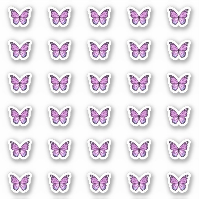 Elegant Purple Butterfly Kisses Monogram Candy (Front)