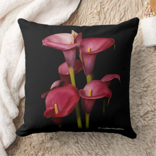 Elegant Purple Calla Lilies Cushion
