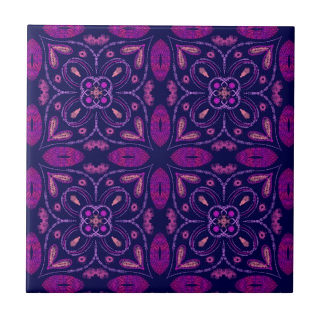 Elegant Purple Ceramic Tile (Front)