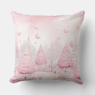 Elegant Purple Christmas Throw Pillow 