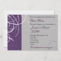 elegant purple Corporate party Invitation