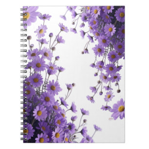 Elegant Purple Daisy Cascades on Dreamy Lavender  Notebook