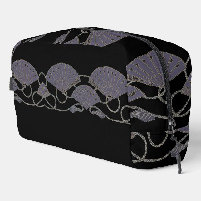 Elegant Purple Fan Dopp Kit (Right Corner)