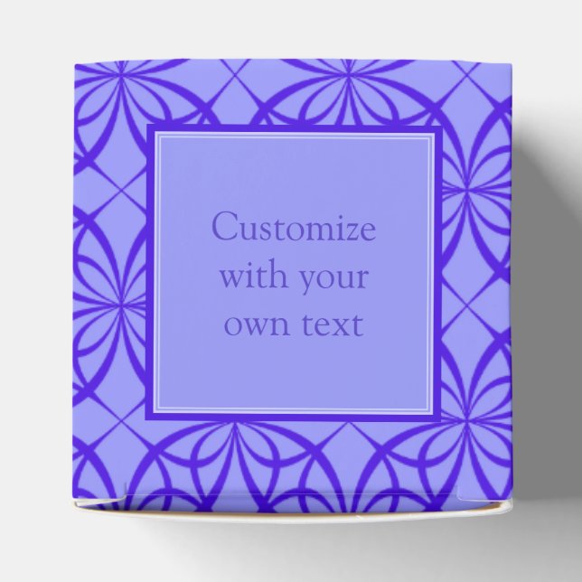 Elegant Purple Filigree Pattern Custom Text Favour Box (Top)