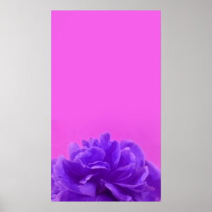 Elegant Purple Floral Art Poster
